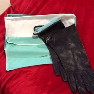 Tiffany & Co. Leather Gloves Cashmere Lined